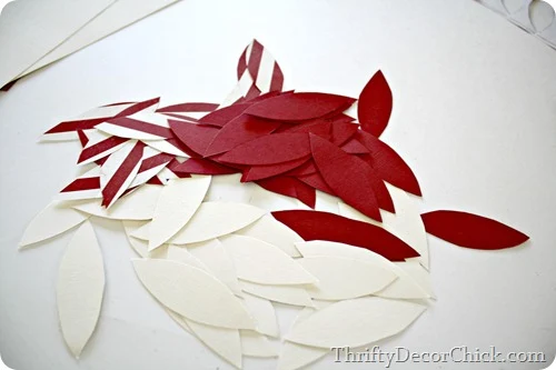 paper poinsettia petal craft