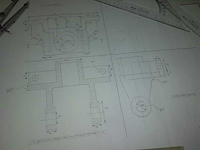 College life as a Marine Engineering: Drawing assignment