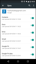 Google contacts sync - small