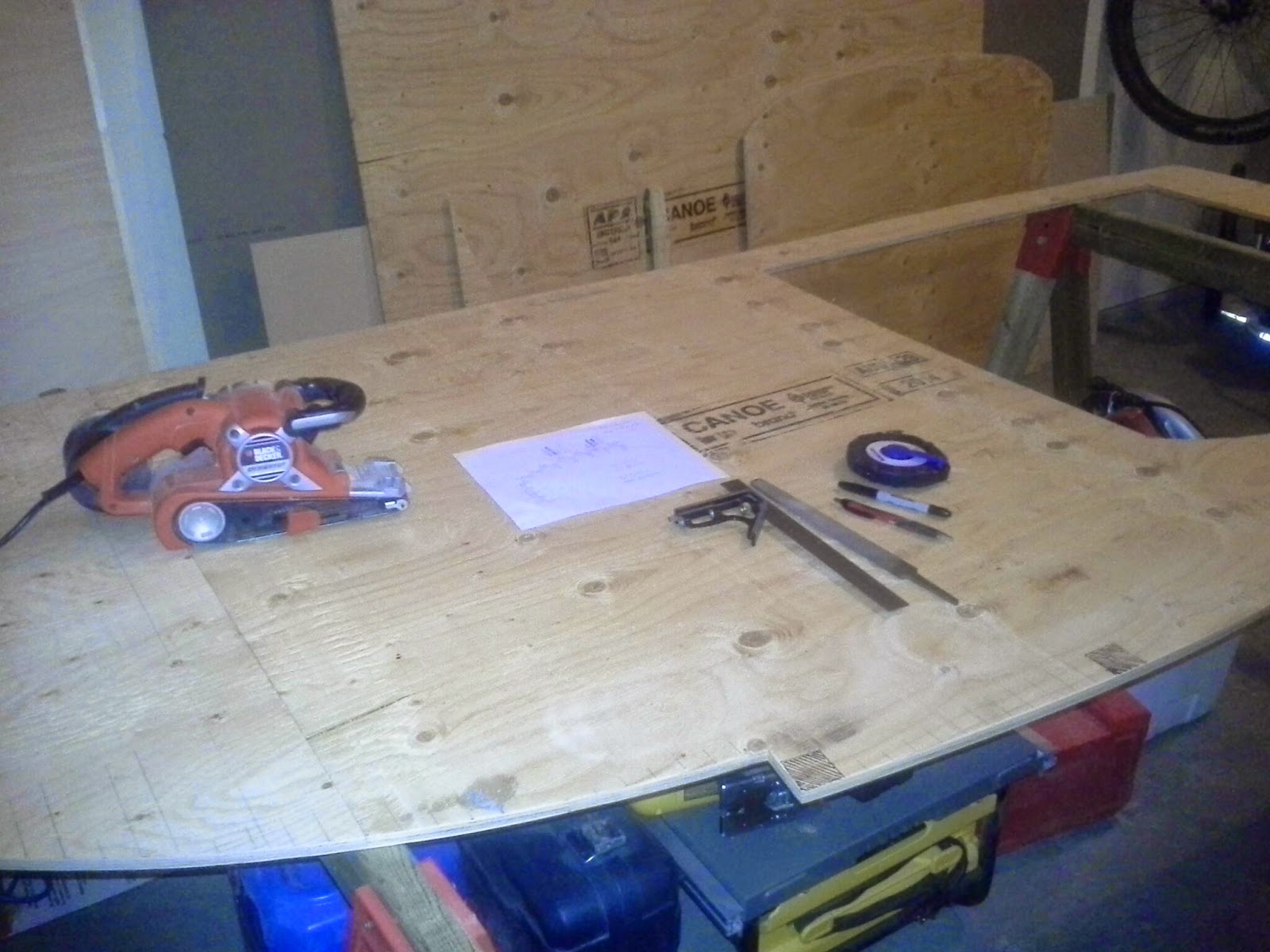 Thunder Egg Camping Trailer Project Giant holes cut and trailer frame