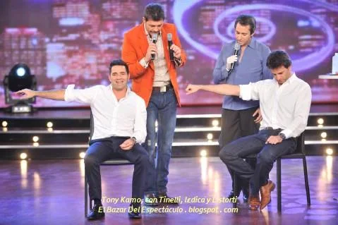 Tony Kamo, con Tinelli, I£dica y Listorti.JPG