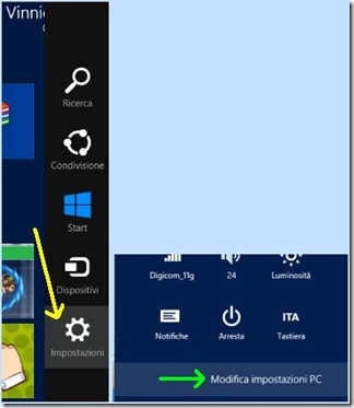 Windows 8 Impostazioni Modifica impostazioni del PC