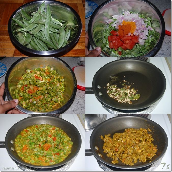Avarakkai curry process