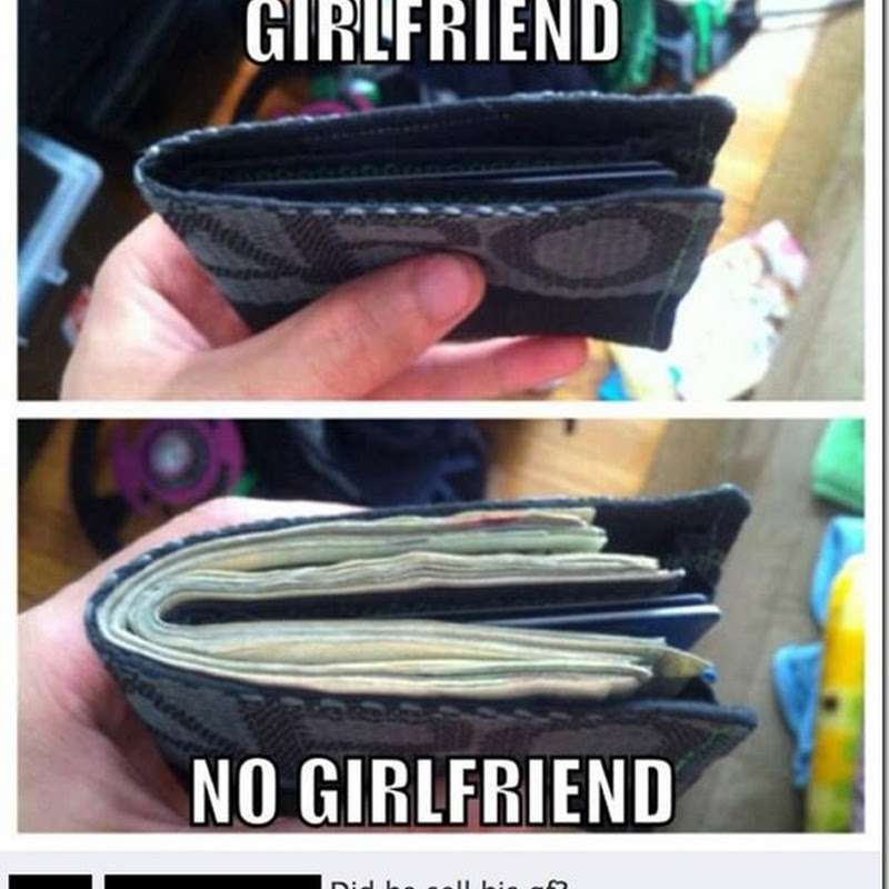 Billetera con novia y sin novia