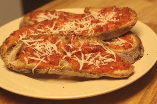 Crostini with Red Pepper Spread