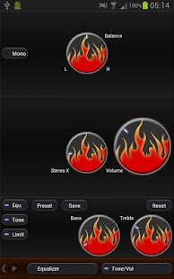 Poweramp Fire Skin - screenshot thumbnail