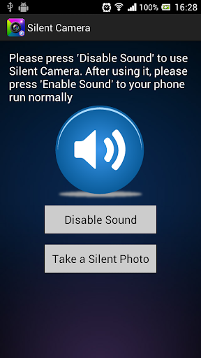 Silent Camera Turn Off Sound