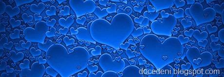 corações azuis