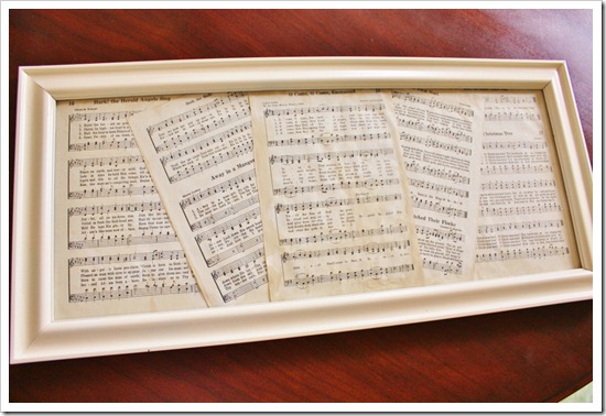 Place Sheet Music in Frame 