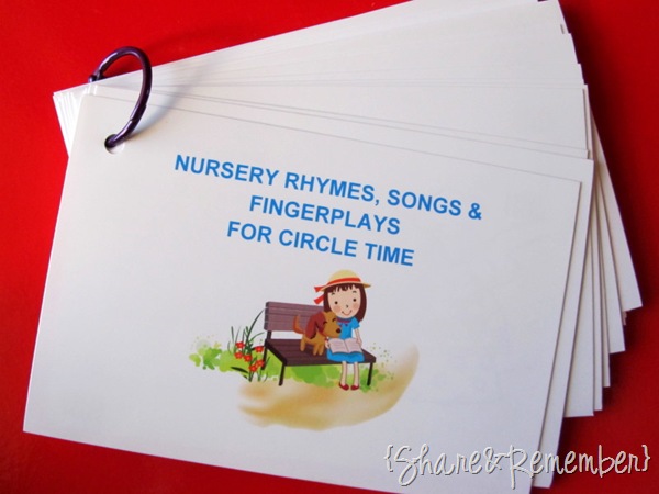 Nursery Rhymes, Fingerplays & Songs|Printables