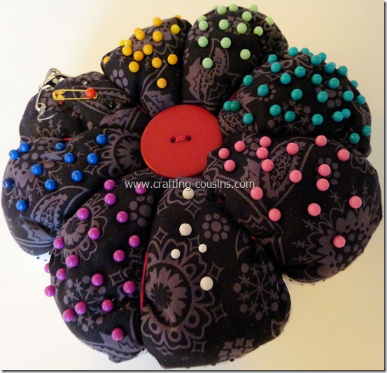 Sew your own flower pincushion tutorial from the Crafty Cousins (40)
