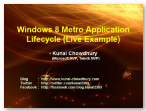 Practical Demonstration of Windows 8 Metro Style Application Lifecycle