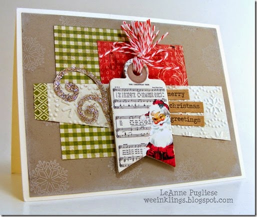 LeAnne Pugliese WeeInklings Vintage Santa Chipboard Christmas 