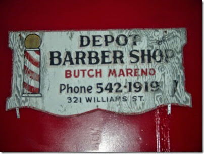 101 Waukesha - Depot Barber Shop Caboose Sign 2