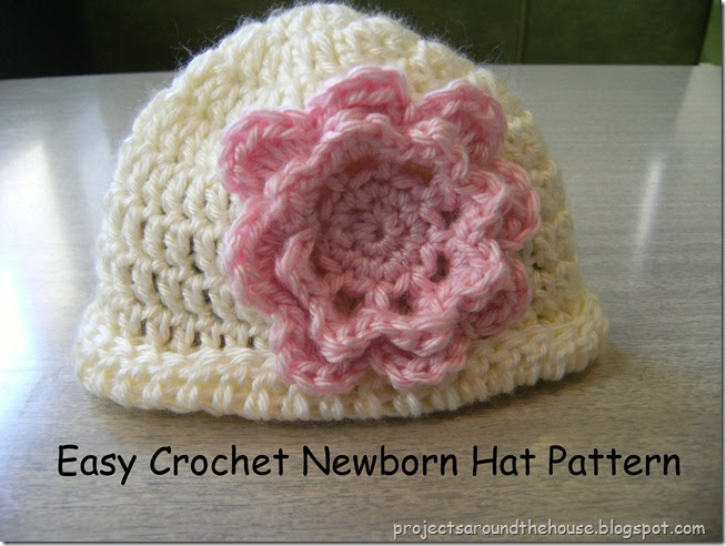 Projects Around the House: Easy Crochet Newborn Hat Pattern