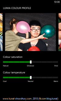 Adjust Lumia colour profile after Amber update