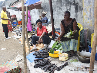  – Quelques vendeuses des poissons au port Baramoto à Kinshasa. Radio Okapi/ Ph. John Bompengo