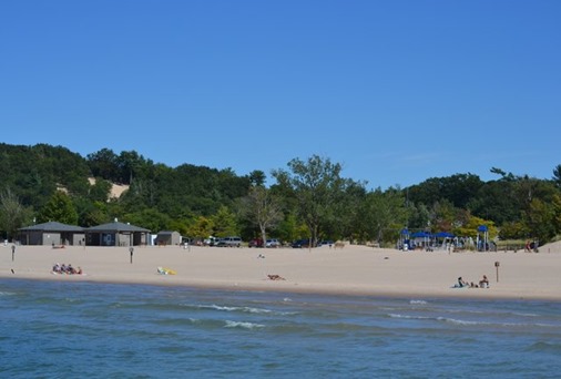 The beach at Mears State Park
