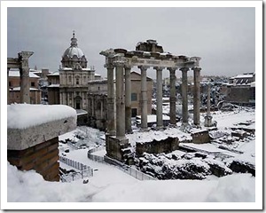Foro Romano sotto la neve (febbr 2012)