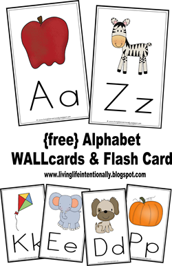 The Preschool Plan: Free Printable Alphabet Wall Cards