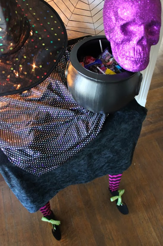 DIY Witch Legs Halloween Table