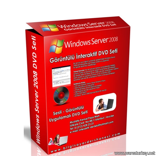 Windows Server 2008 Görüntülü İnteraktif DVD Seti Türkçe Tek Link