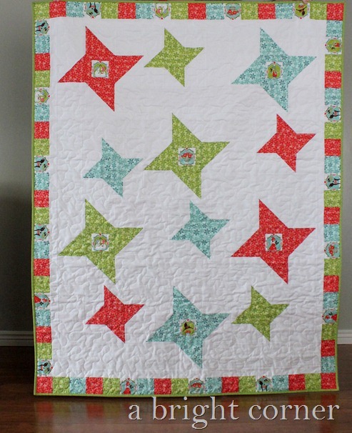Friendship Star Christmas Quilt from A Bright Corner Quilts