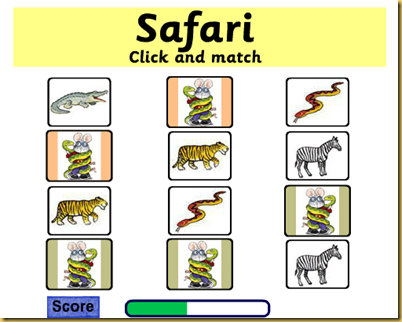 Wild Animals Memory Game