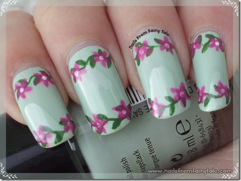 pastel green with flowers 2