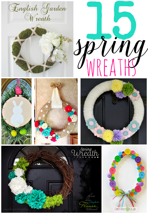 15 Spring Wreaths at GingerSnapCrafts.com #linkparty #features #wreaths_thumb[2]