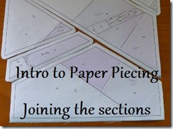 Quiet Play's Intro to Paper Piecing - Joining the Sections