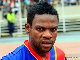Matumona Zola, l'international congolais lors du match RDC - Ile Maurice (3-0) au stade de martyrs, ce 28/03/2011 à Kinshasa.  Radio Okapi/Ph. John Bompengo