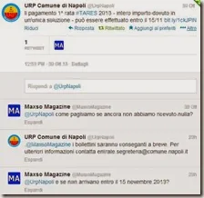 Tweet URP Comune di Napoli
