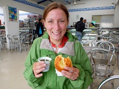 How to keep warm in the Andes: tinto and pan de queso!
