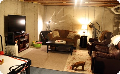 Underground Family Room From Thrifty Decor Chick