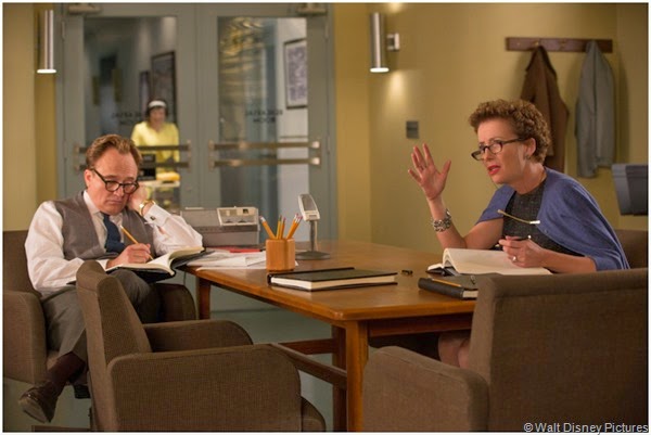 Don DaGradi (Bradley Whitford) and P.L. Travers (Emma Thompson) at another impasse in SAVING MR. BANKS.