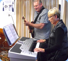 Kevin and Jan Johnston played some duets for us