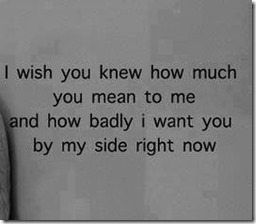 I Wish You Knew…