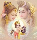 Shiv, Parvati and Ganesha