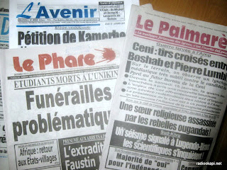 Journaux de Kinshasa, 20 janvier 2011.