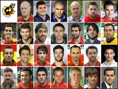 Integrantes de la selección española de fútbol