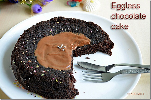 eggless choc cake