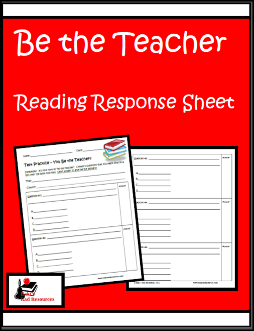 Resources to keep students reading books they enjoy while keeping them accountable for their learning.  Resources from Raki's Rad Resources - be the teacher sheet