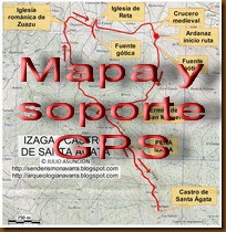 Mapa y soporte GPS - Ruta yacimientos de Pinilla del Valle - Madrid