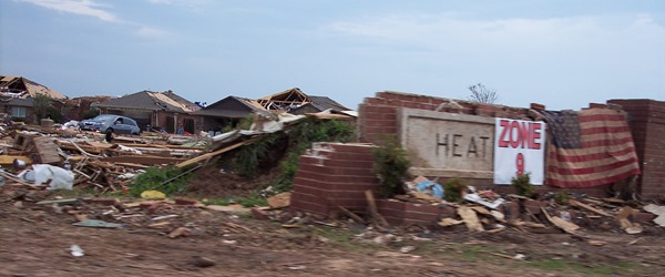 Homes lost in the Moore tornado. 