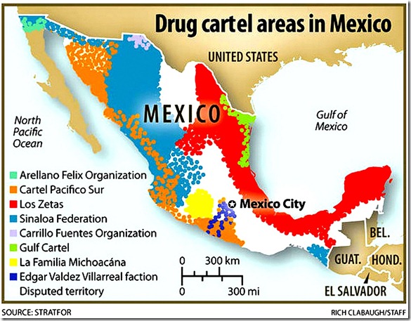 Mexican Drug Cartels Map lg