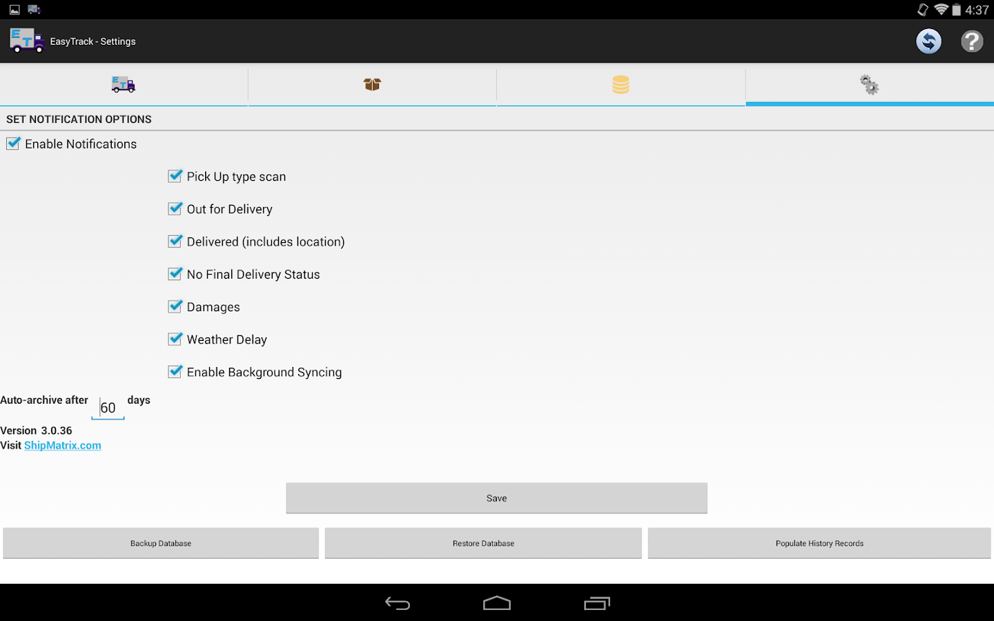    EasyTrack Package Tracking App- screenshot  