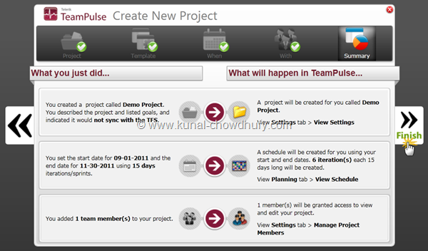 6. Final Step to Finish the Project Creation