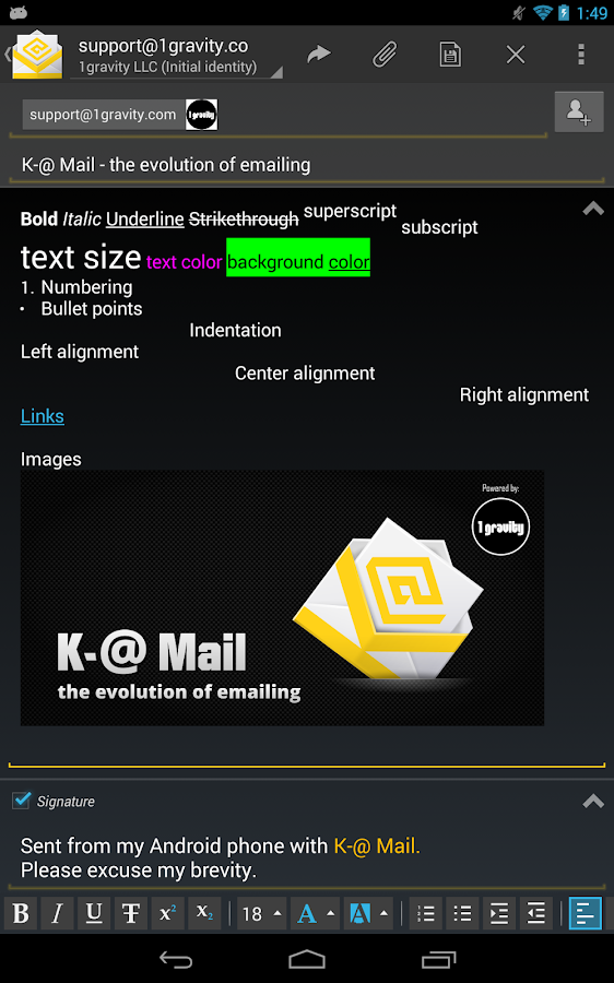 K-@ Mail Pro - email evolved - screenshot