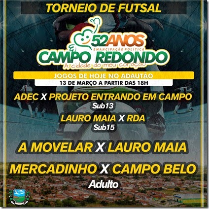 Futsal - 52 anos Campo Redondo -